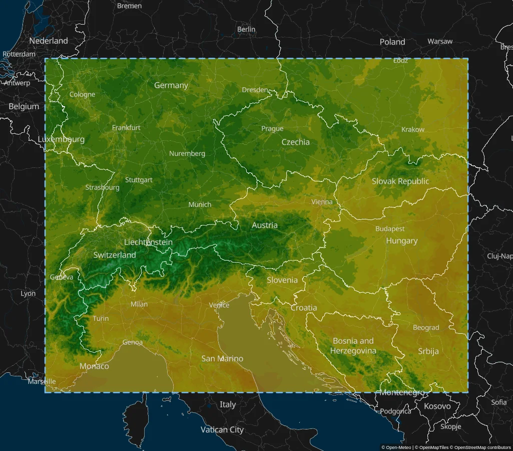GeoSphere AROME Austria Model Area